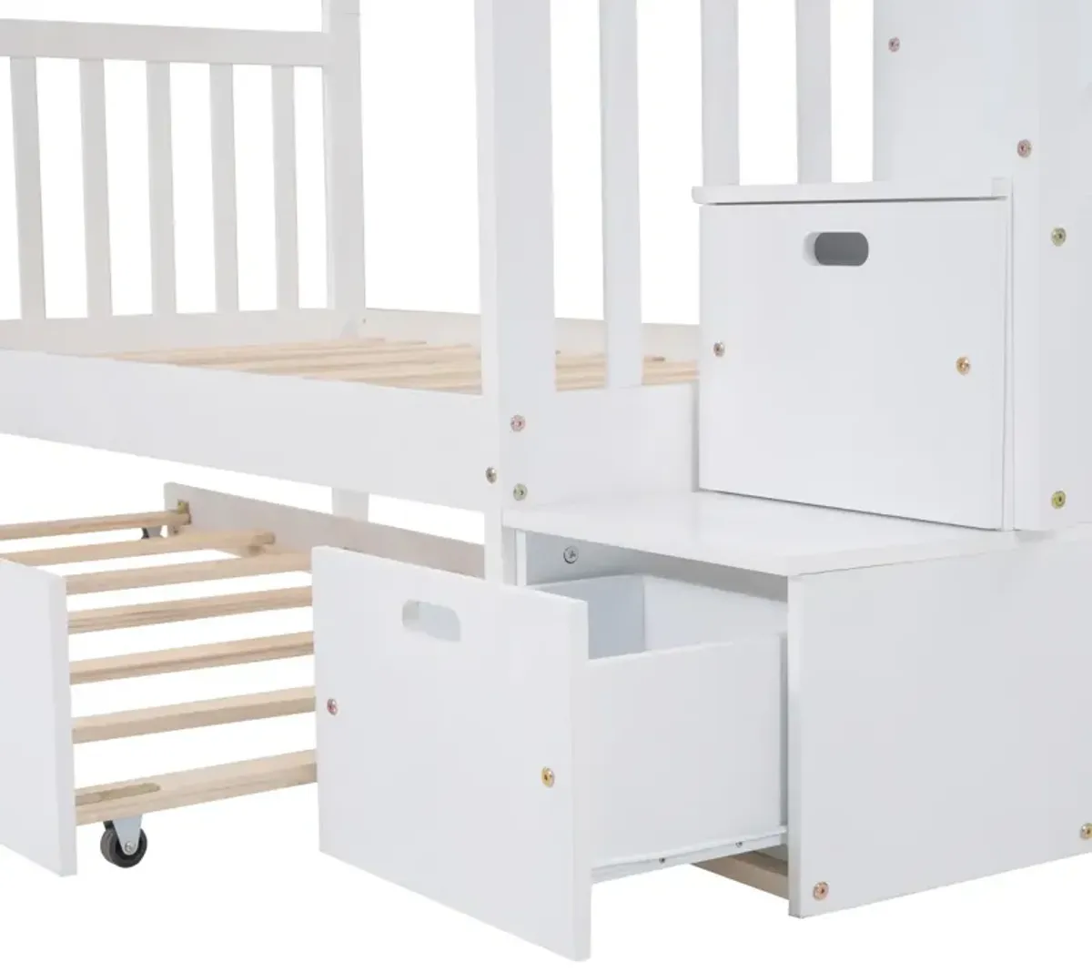 Twin Over Twin/Full Bunk Bed With Twin Size Trundle