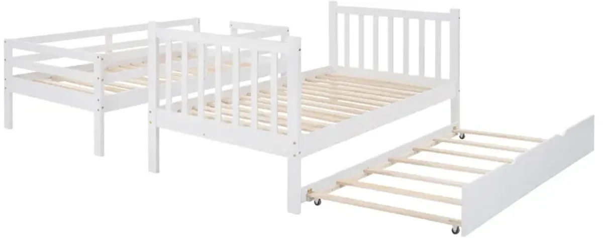 Twin Over Twin/Full Bunk Bed With Twin Size Trundle