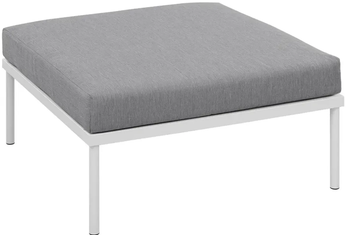 Harmony Outdoor Patio Aluminum Ottoman-Benzara