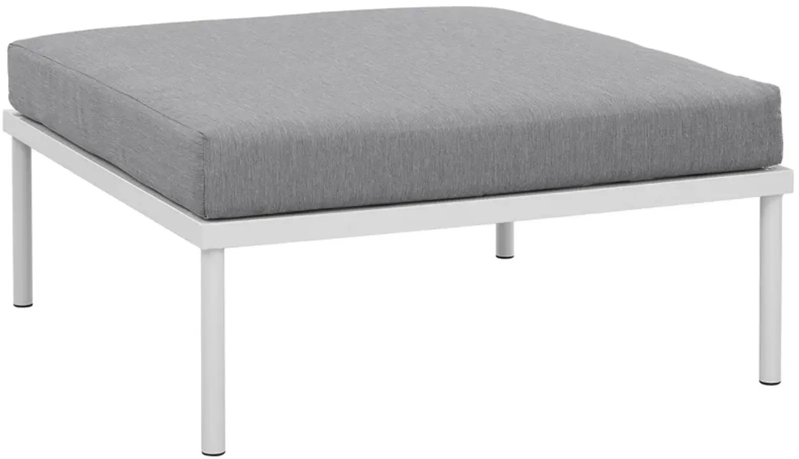 Harmony Outdoor Patio Aluminum Ottoman-Benzara