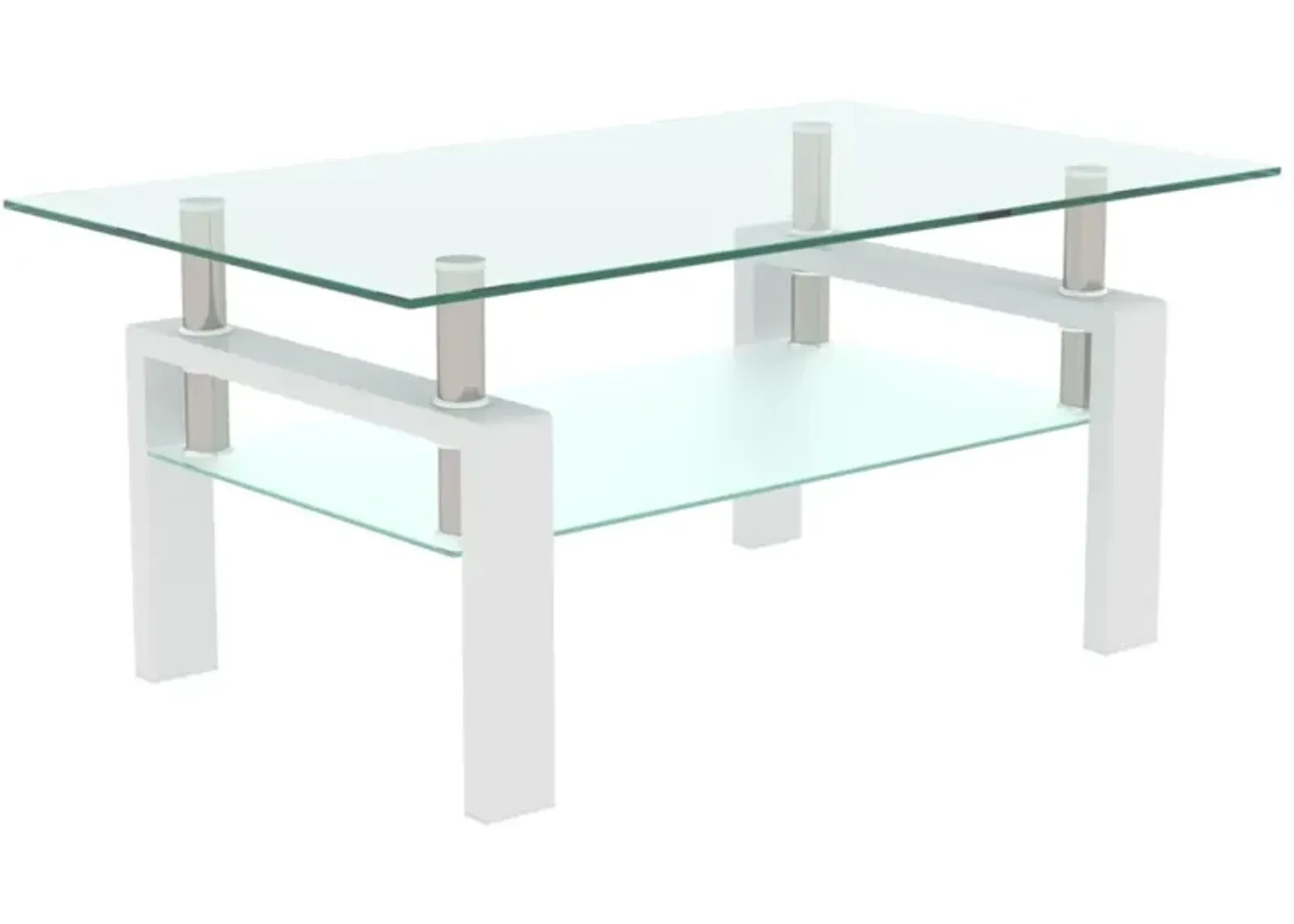 Clear Modern Side Center Table for Living Room - Sleek Style and Versatile