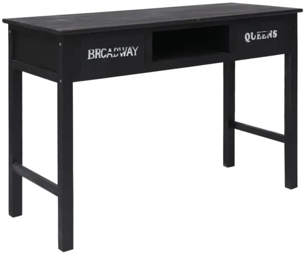 vidaXL Console Table Black 43.3"x17.7"x29.9" Wood, 284161