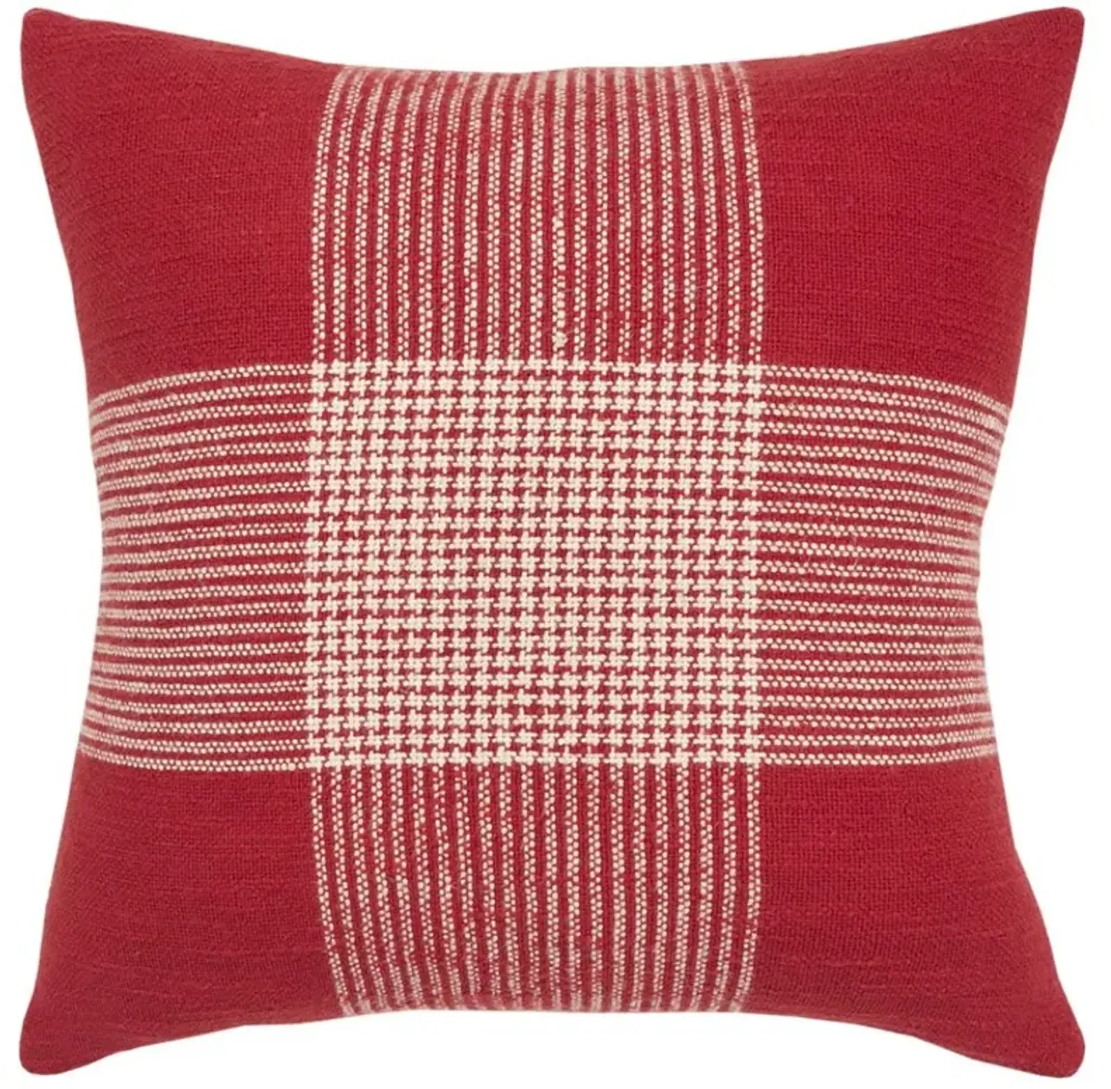 Hivvago Red White Plaid Pattern Throw Pillow