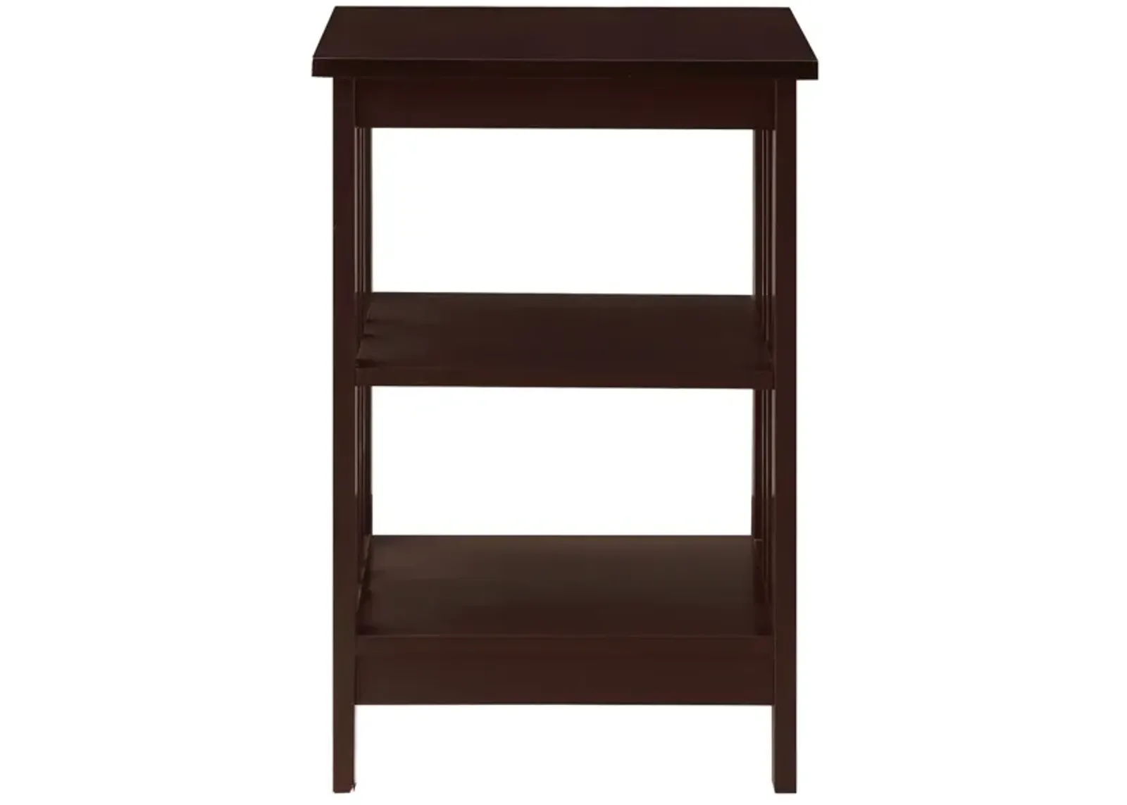 Convenience Concepts Mission End Shelves Table, Espresso