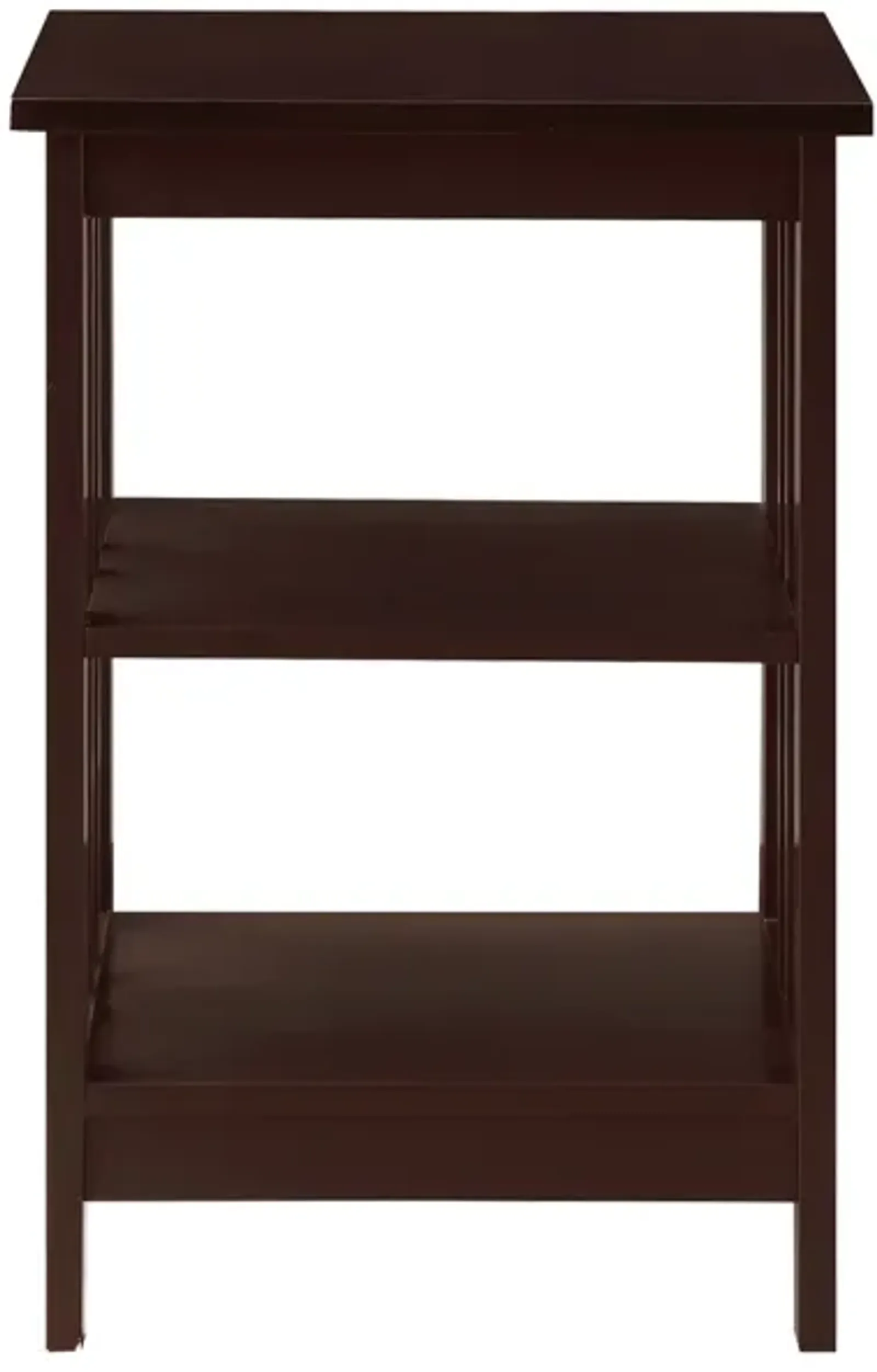 Convenience Concepts Mission End Shelves Table, Espresso