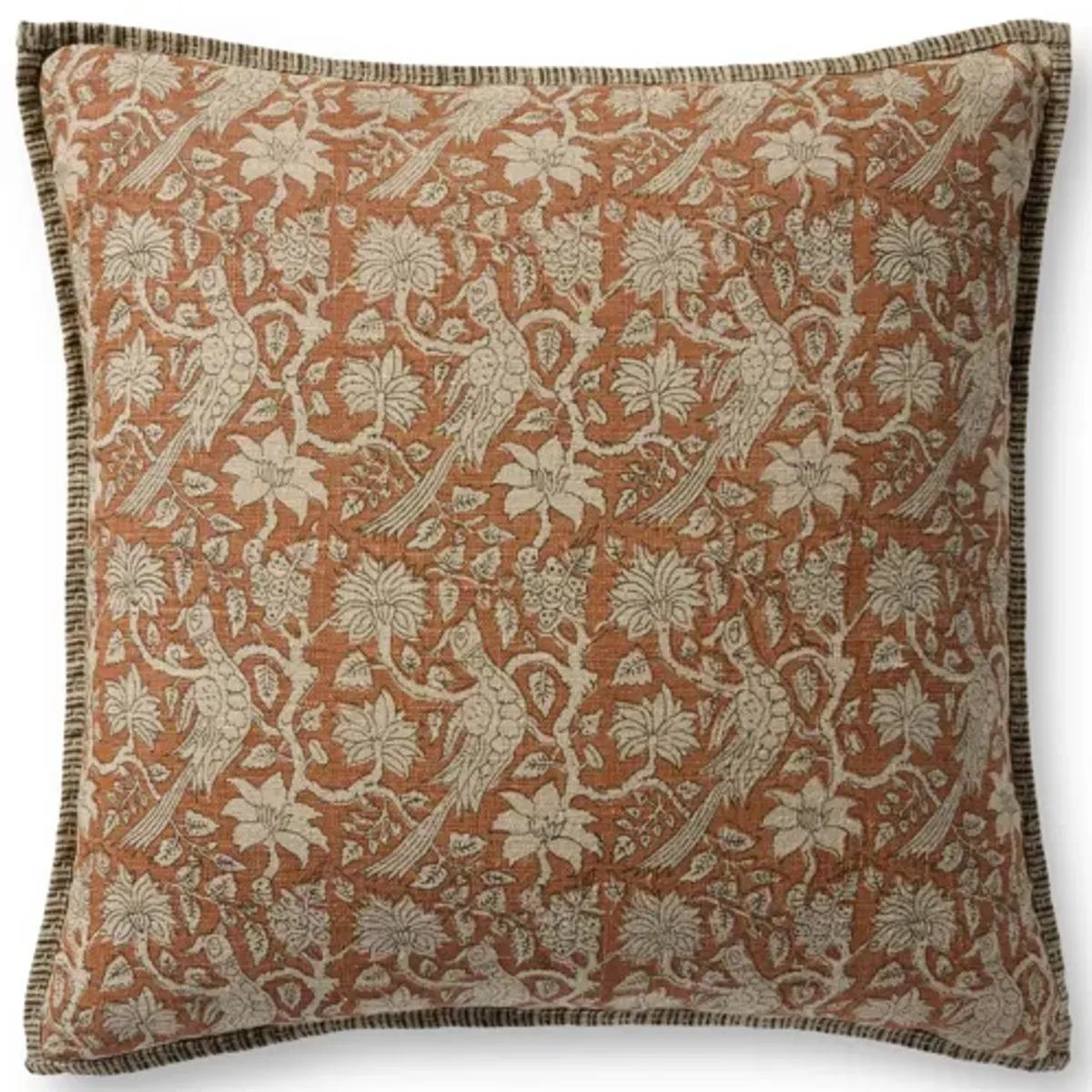 PLL0166 Rust 22''x22'' Polyester Pillow