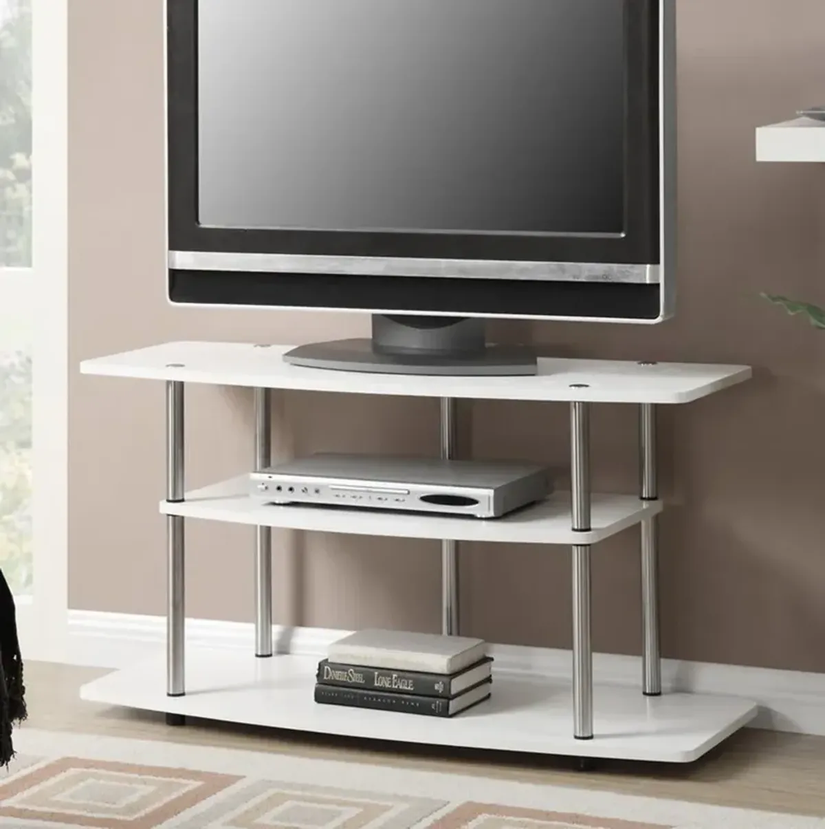 Convience Concept, Inc. No Tools 3 Tier Wide TV Stand for TVs up to 46 Inches