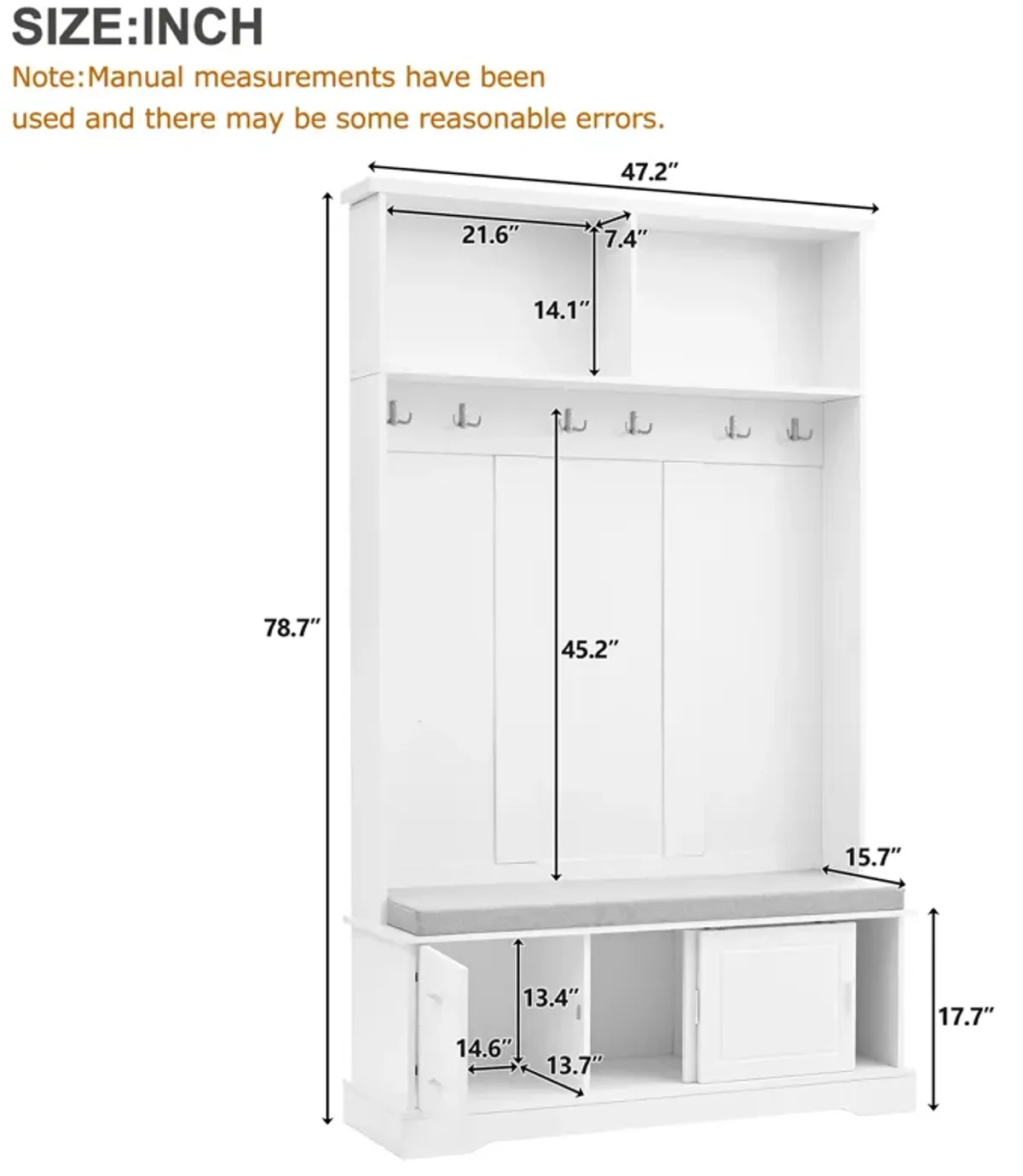 Merax Versatile Coat Rack Hall Tree with Sliding Doors