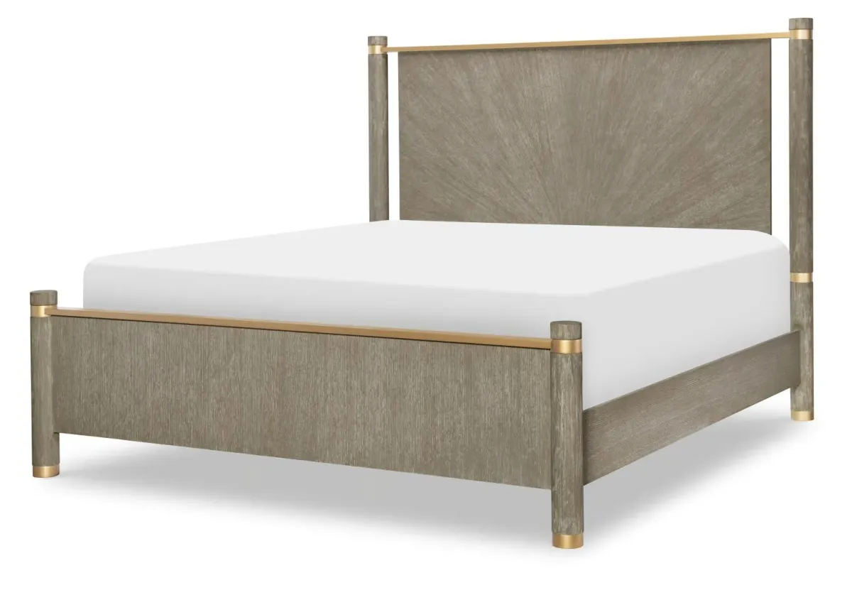 Miramar King Panel Bed w/ Wood Posts