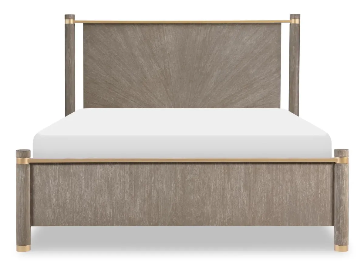 Miramar King Panel Bed w/ Wood Posts