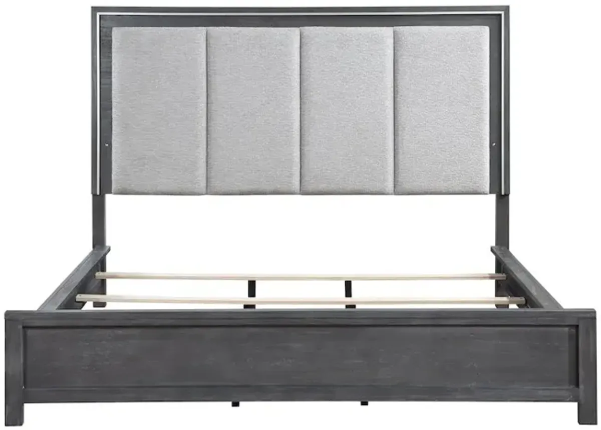 New Classic Furniture Odessa Wood Queen Bed, Charcoal Gray