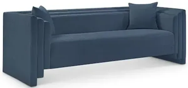 Meridian Furniture Everett Light Blue Chenille Fabric Sofa