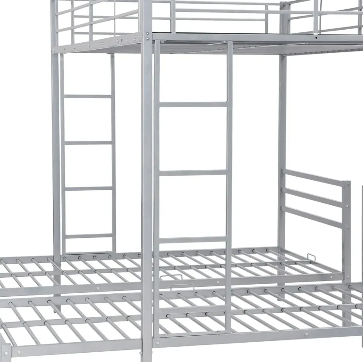 Merax Classic Triple Bunk Bed  with Built-in Shelf