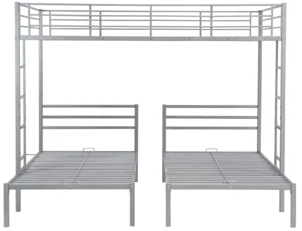 Merax Classic Triple Bunk Bed  with Built-in Shelf