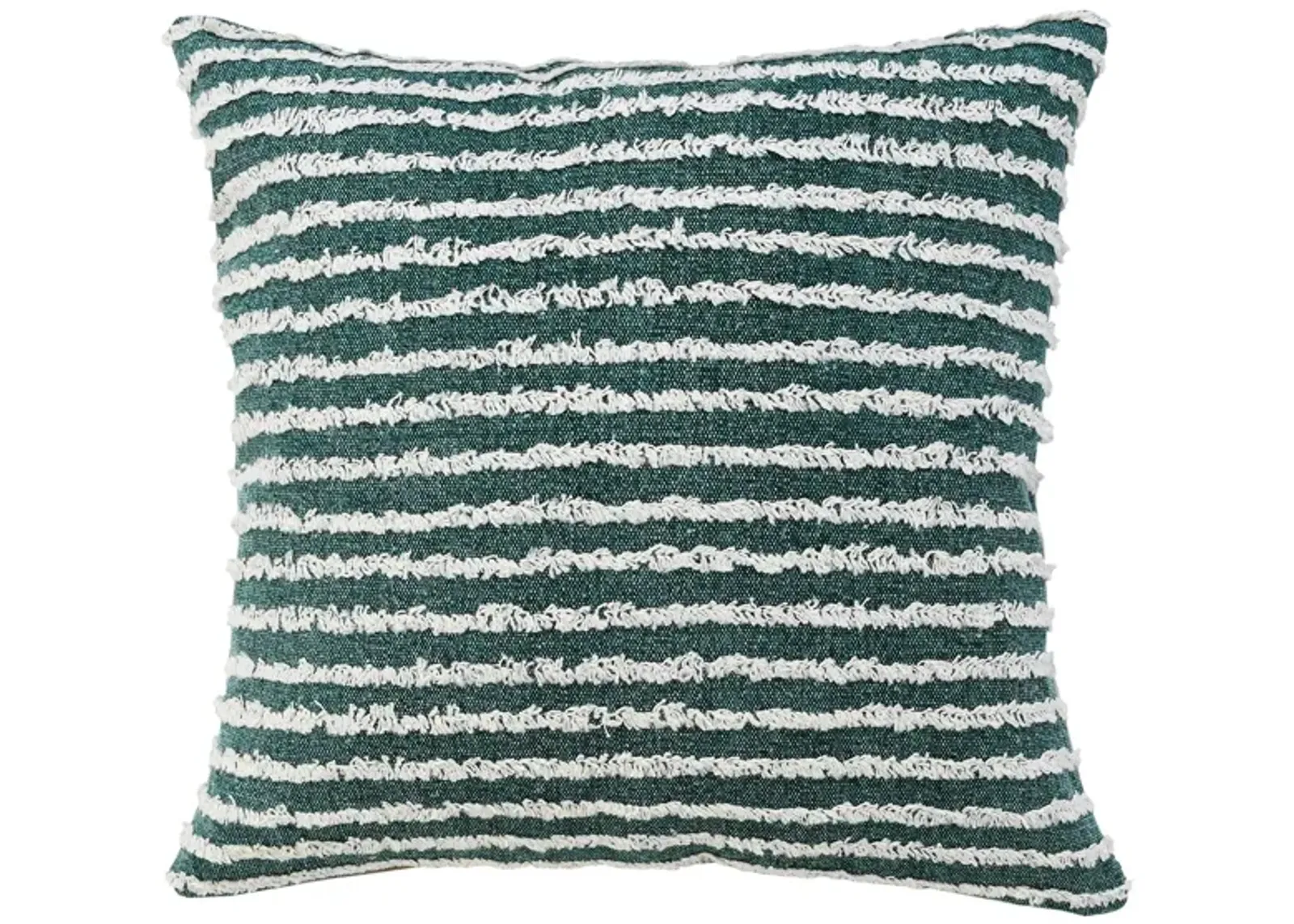 20" Green and Beige Wispy Ways Square Throw Pillow