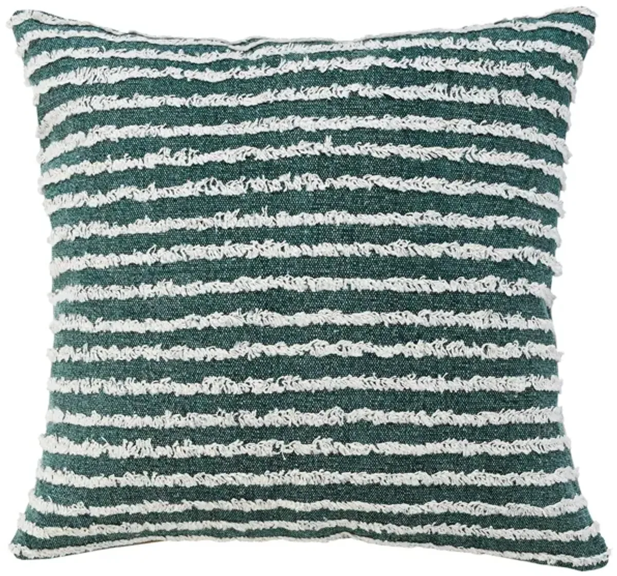 20" Green and Beige Wispy Ways Square Throw Pillow