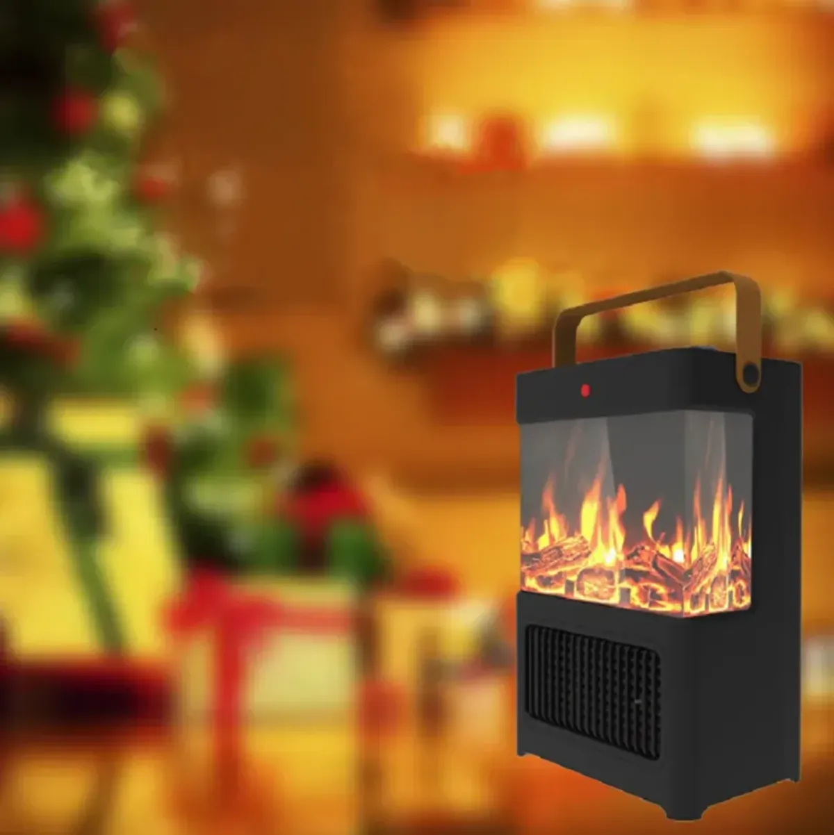 Streamdale Portable Electric Fireplace Heater with 3D LED Flames, 1500W