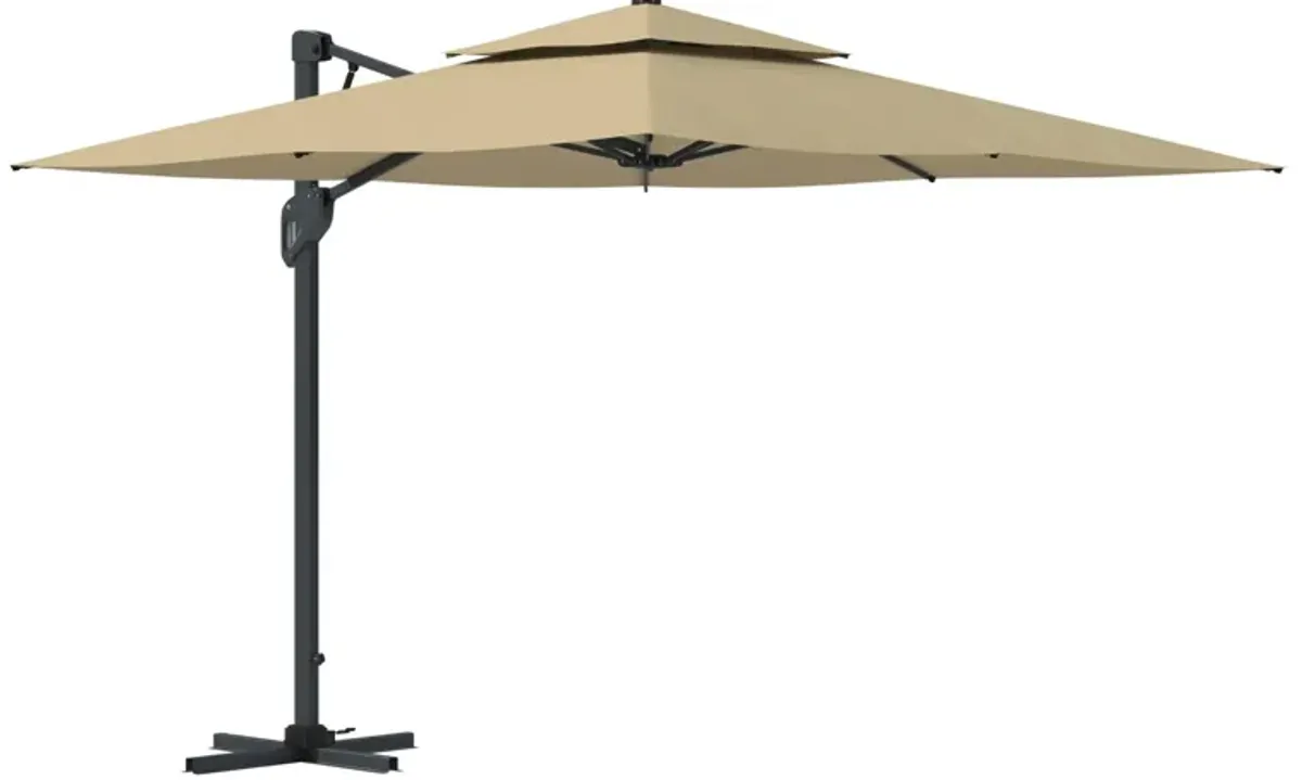 MONDAWE 10 ft. Square Offset Cantilever Outdoor Patio Umbrella