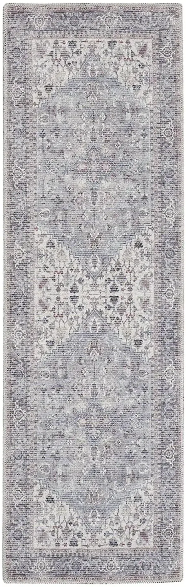 Machine Washable Series 1 SR104 Gray 2'2" x 12' Rug