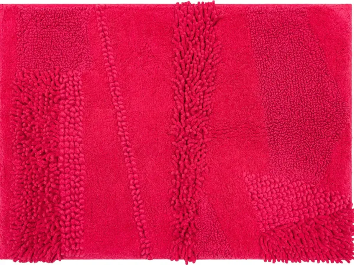 Composition Fiesta Fuschia 1' 9" x 2' 10" Bath Mat