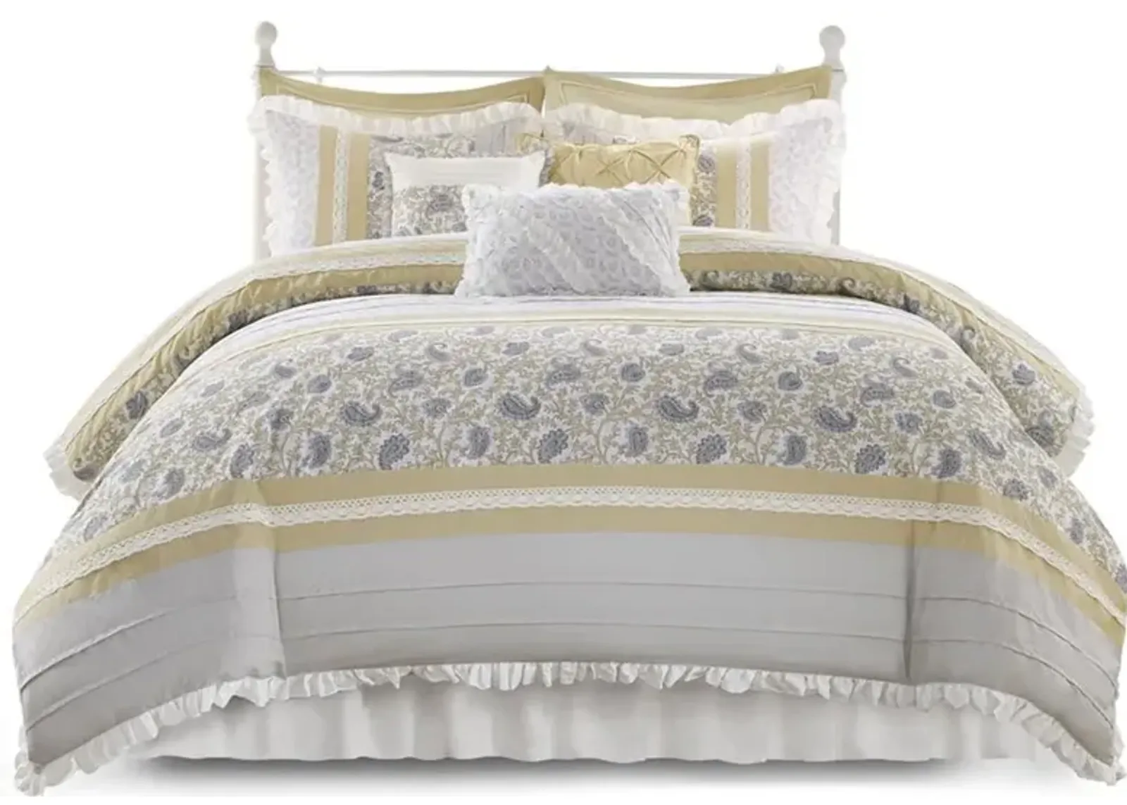 Belen Kox 52% Polyester 48% Cotton Percale Printed 9-Piece Comforter Set, Belen Kox