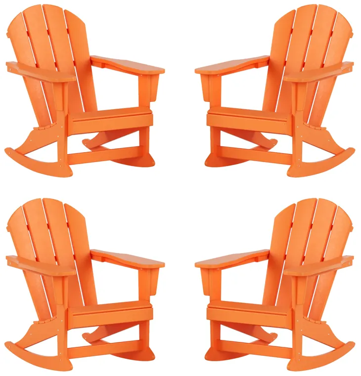 WestinTrends Outdoor Rocking Poly Adirondack Chair (Set Of 4)