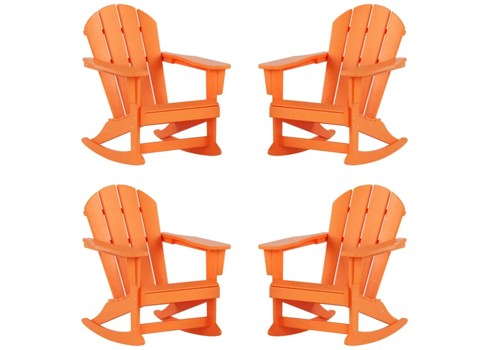 WestinTrends Outdoor Rocking Poly Adirondack Chair (Set Of 4)