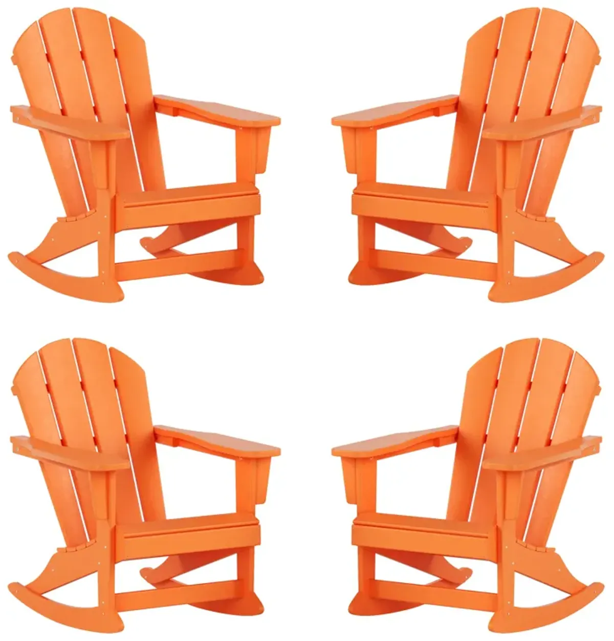 WestinTrends Outdoor Rocking Poly Adirondack Chair (Set Of 4)