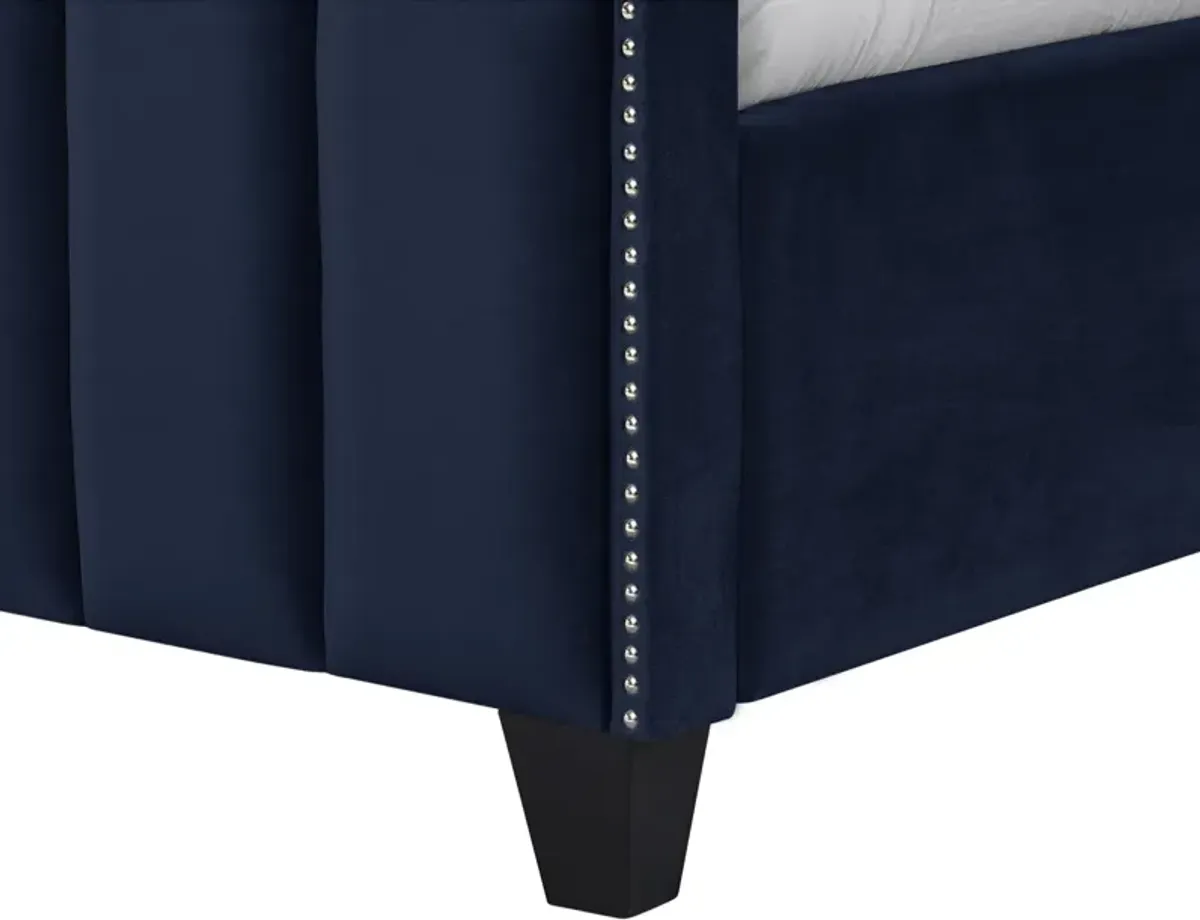 Inspired Home Ruhi Velvet Platform Bed