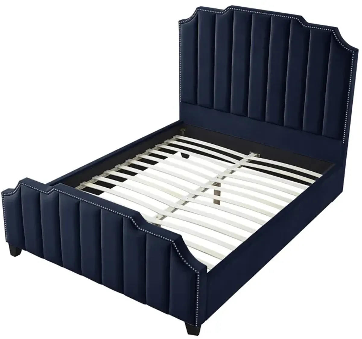 Inspired Home Ruhi Velvet Platform Bed