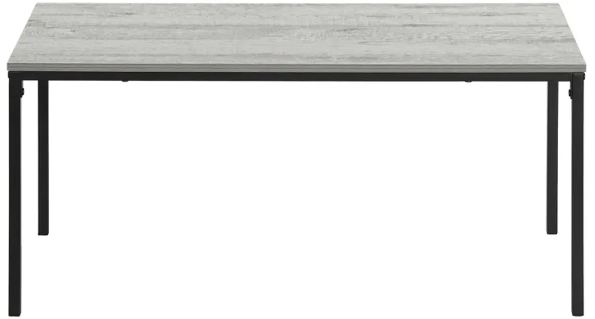 Monarch Specialties I 3796 Coffee Table, Accent, Cocktail, Rectangular, Living Room, 40"L, Metal, Laminate, Grey, Black, Contemporary, Modern