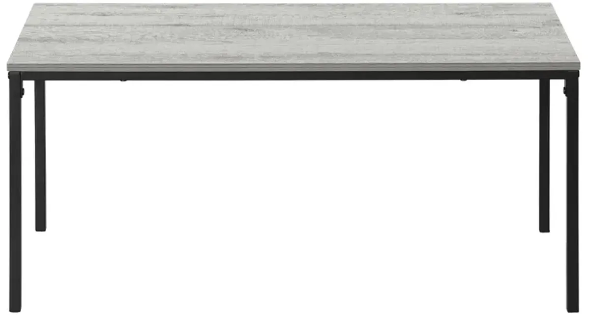 Monarch Specialties I 3796 Coffee Table, Accent, Cocktail, Rectangular, Living Room, 40"L, Metal, Laminate, Grey, Black, Contemporary, Modern