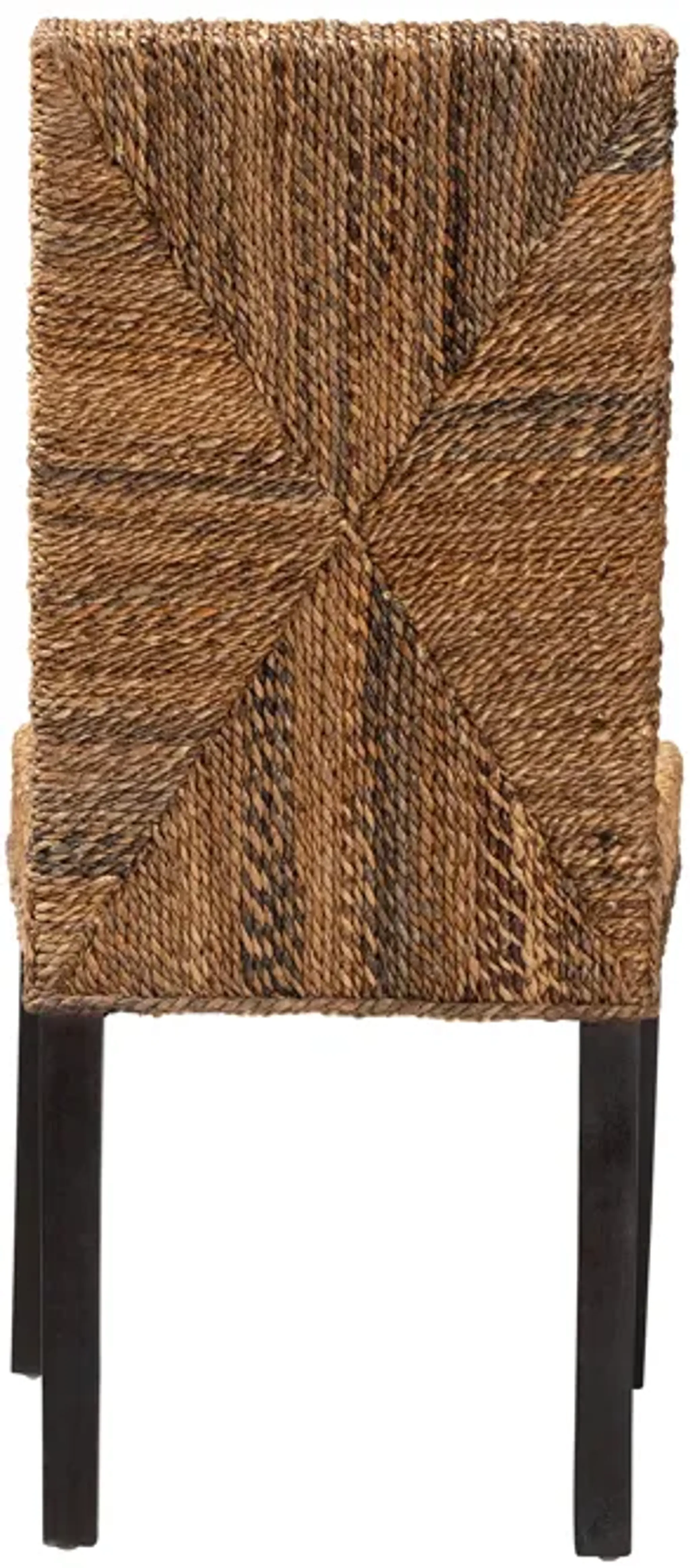 Bali Pari Laymi Modern Bohemian Dark Brown Mahogany Wood And Seagrass ...