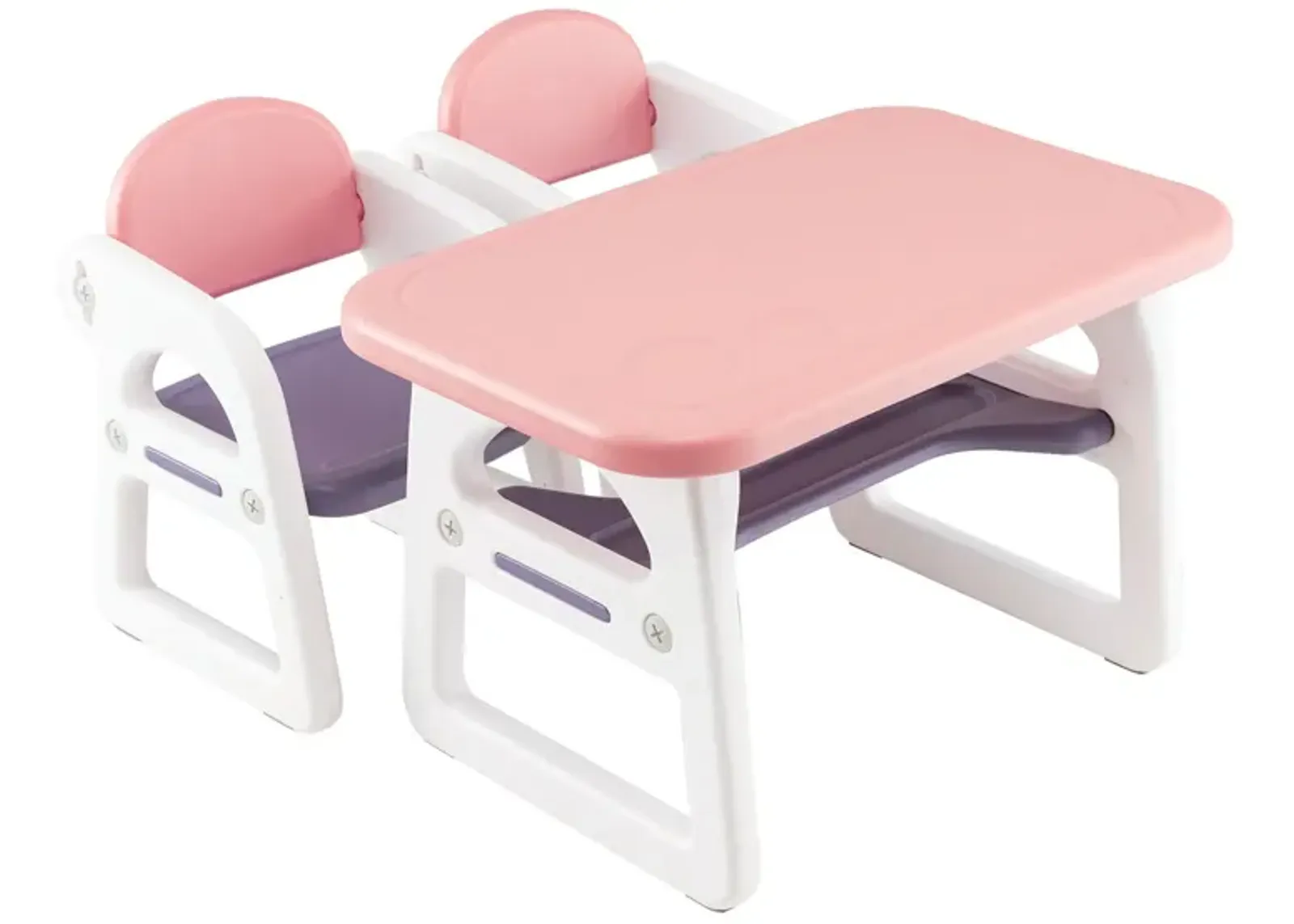 Kids Table and Chair Set with Building Blocks