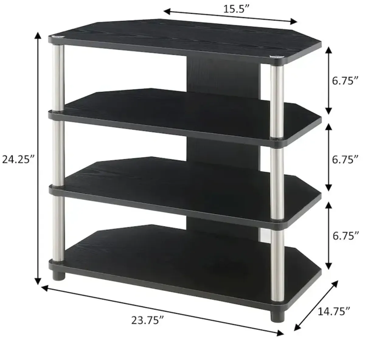 Convenience Concepts Designs2Go Corner TV Stand for TVs up to 29 Inches