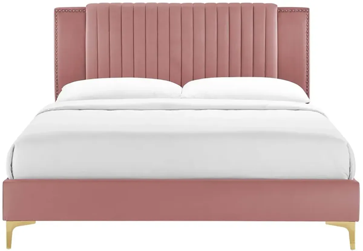 Modway - Zahra Channel Tufted Performance Velvet Twin Platform Bed