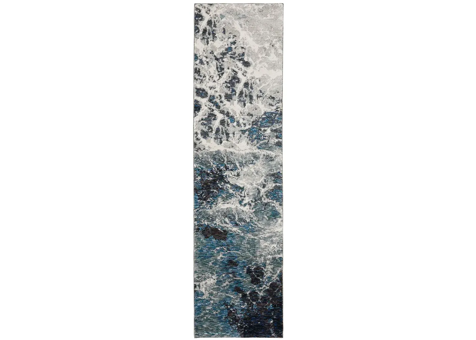 Evolution 2'6" x 12' Blue Rug