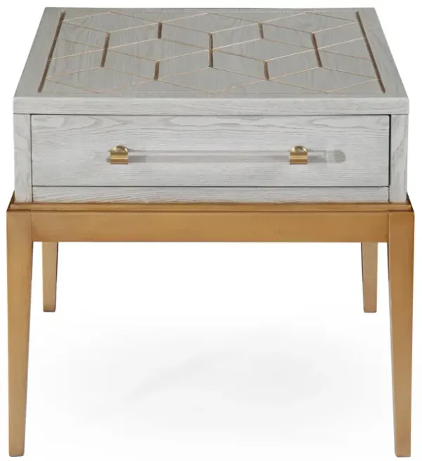 Perrine Gray End Table