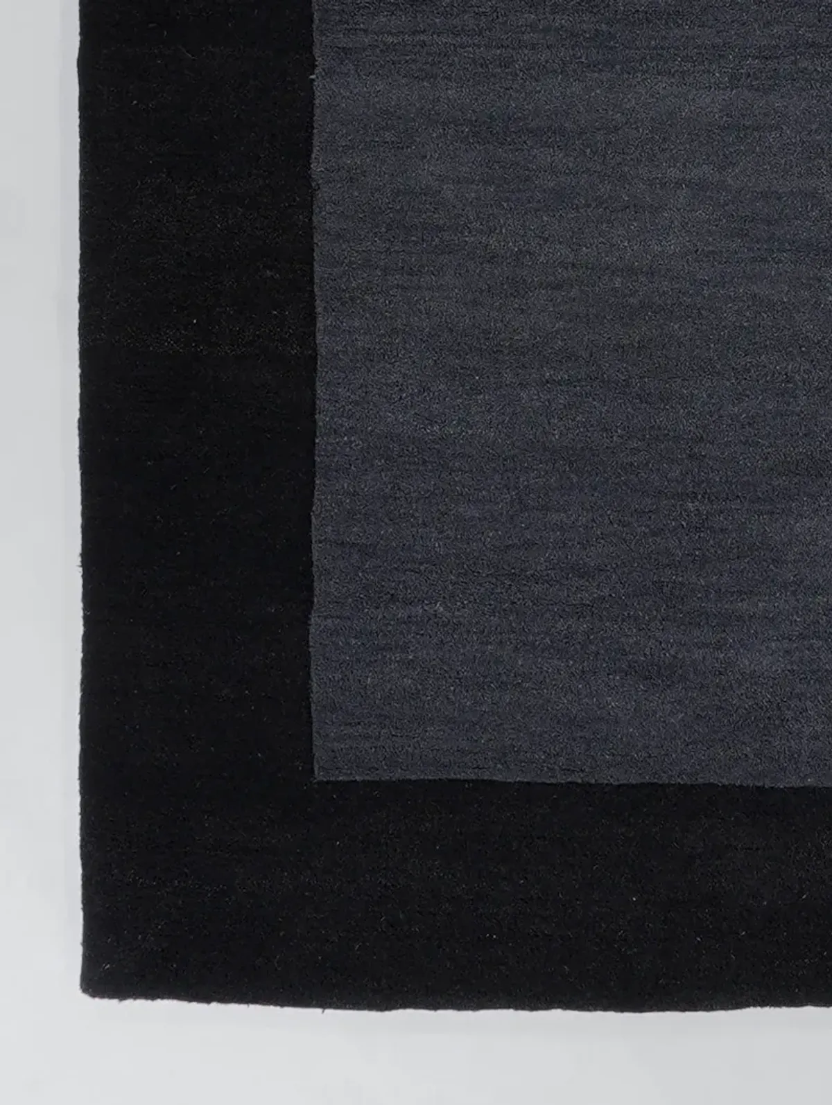 RUGSOTIC CARPETS HAND TUFTED WOOL ECO-FRIENDLY AREA RUGS  - 4'x6', Rectangle Shape, Charcoal & Black, Contemporary Modern Design, High Pile Handmade Area Rugs for Living Room, Bed Room (K00201)