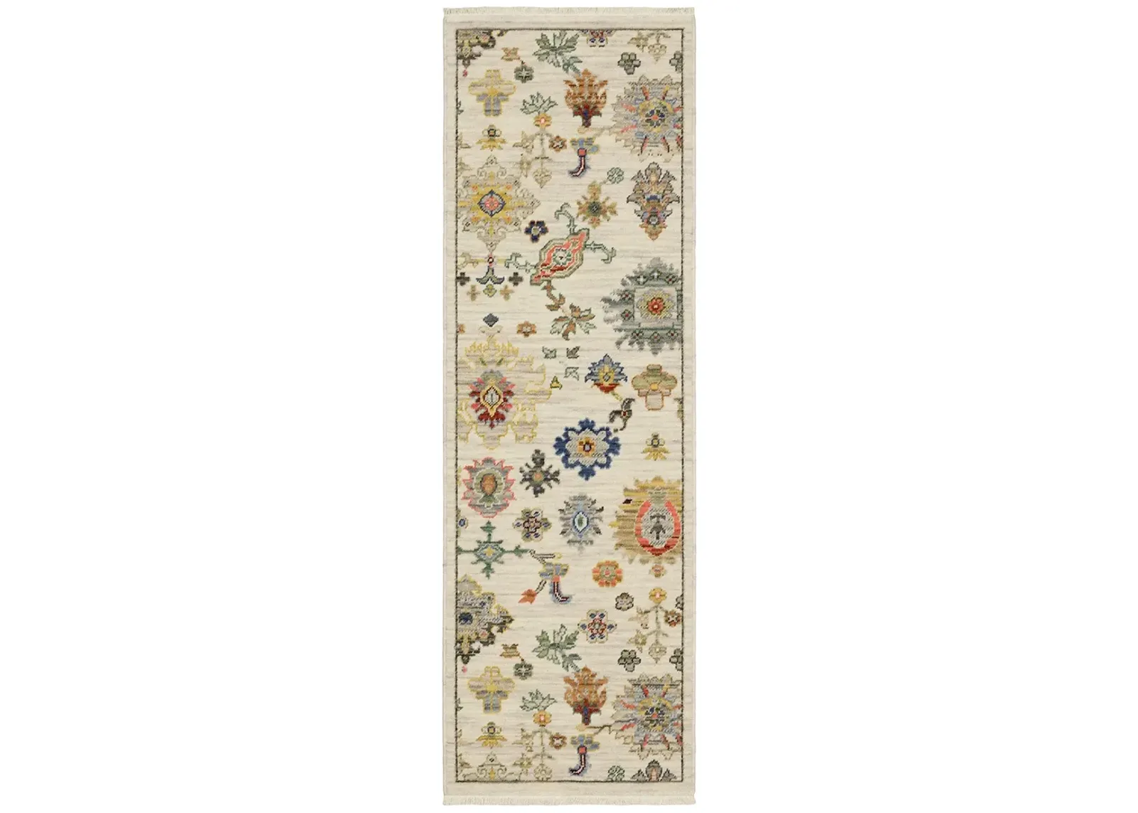 Lucca 2'6" x 12' Ivory Rug