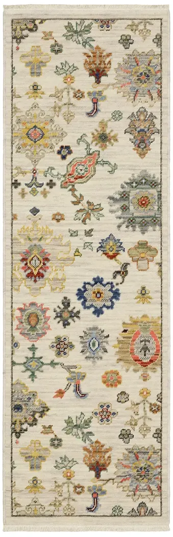 Lucca 2'6" x 12' Ivory Rug