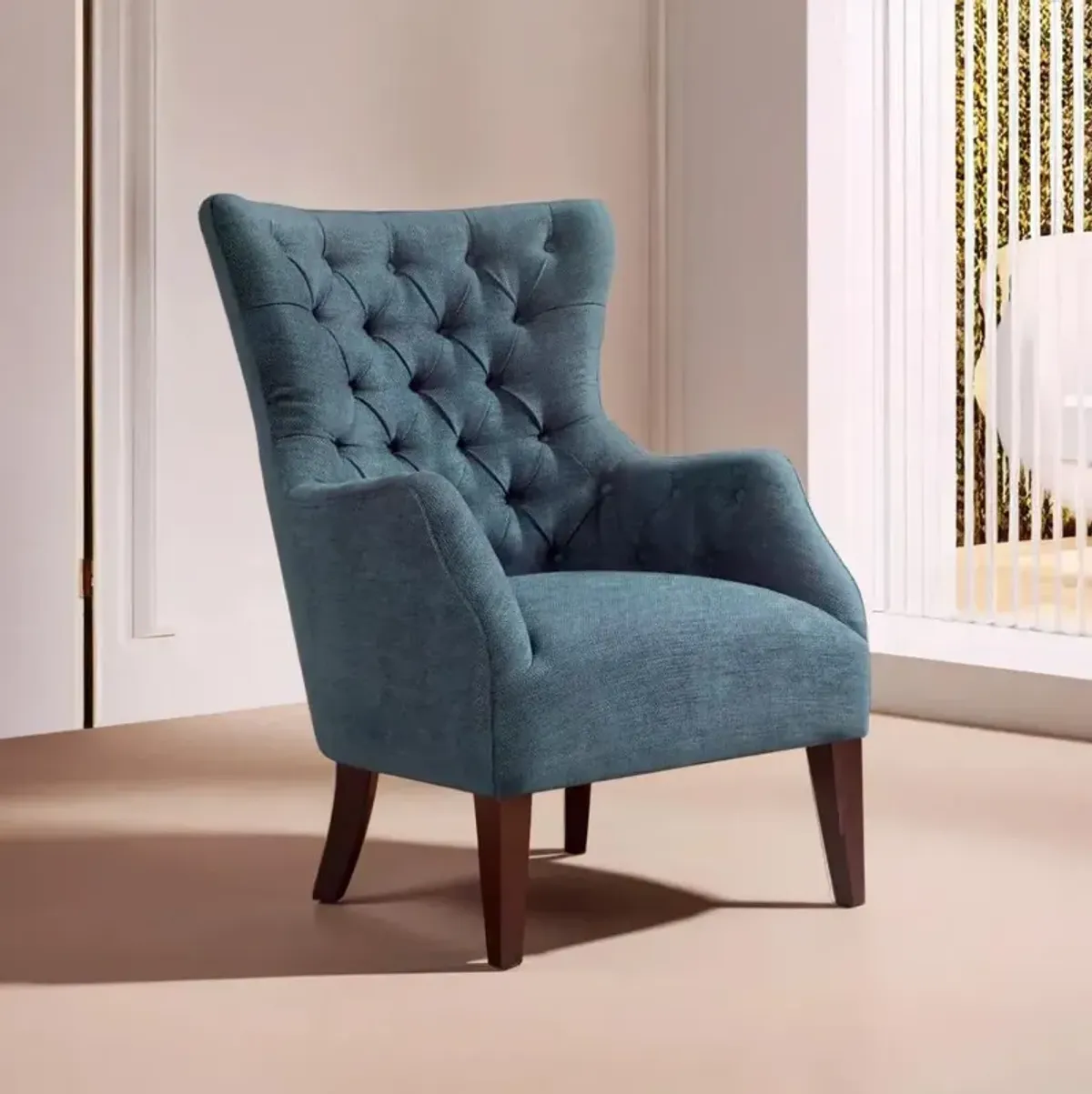 Belen Kox Button Tufted Wing Chair, Belen Kox