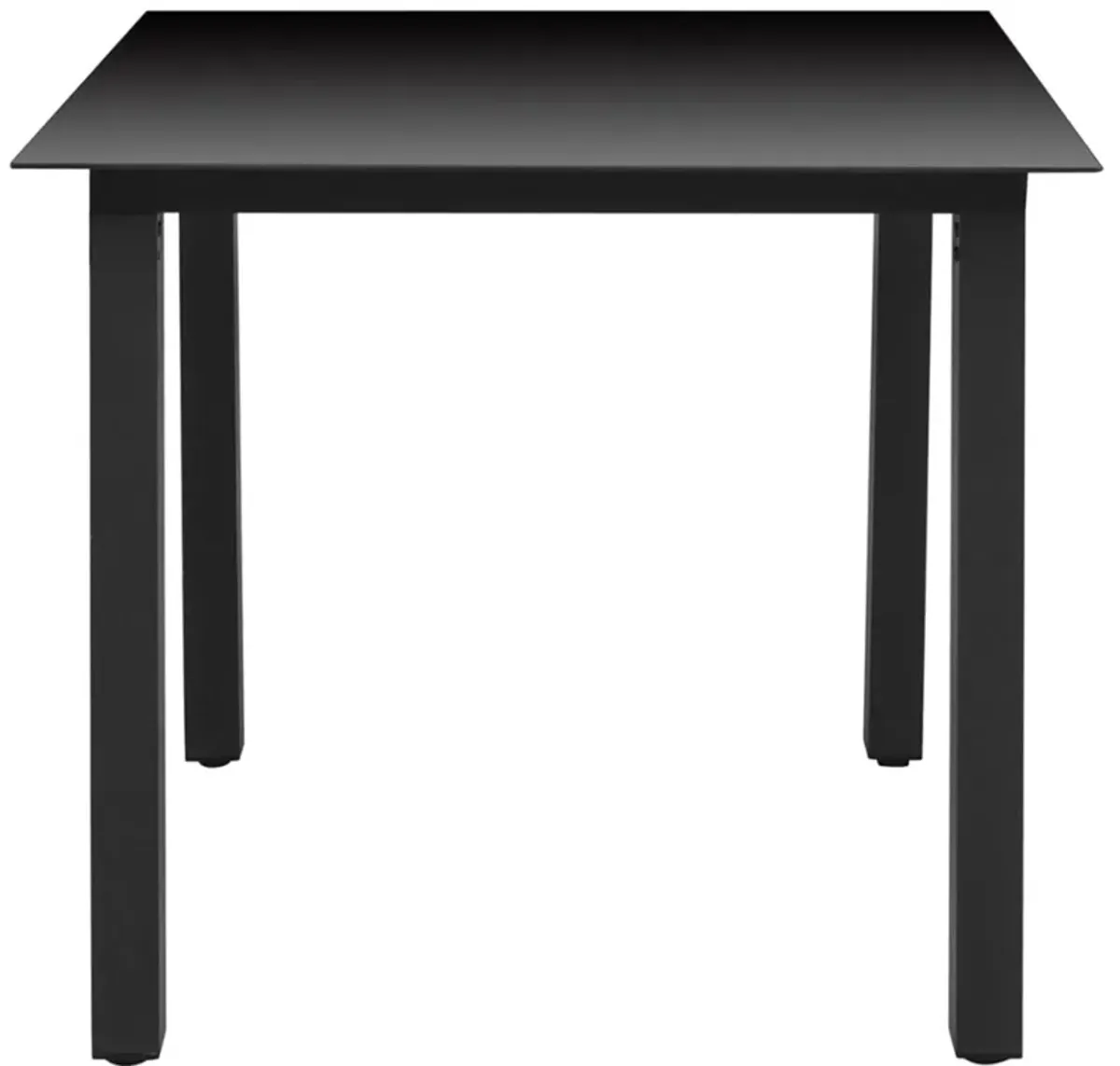 vidaXL Garden Table Black 31.5"x31.5"x29.1" Aluminium and Glass