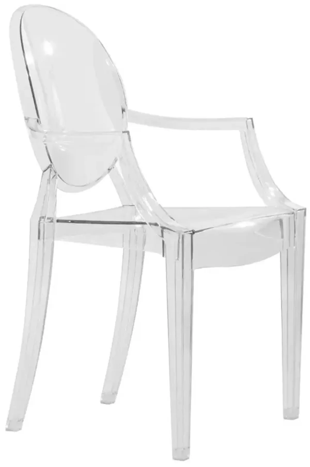 LeisureMod Carroll Modern Acrylic Dining Side Chair