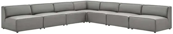Mingle Vegan Leather 7-Piece Sectional Sofa