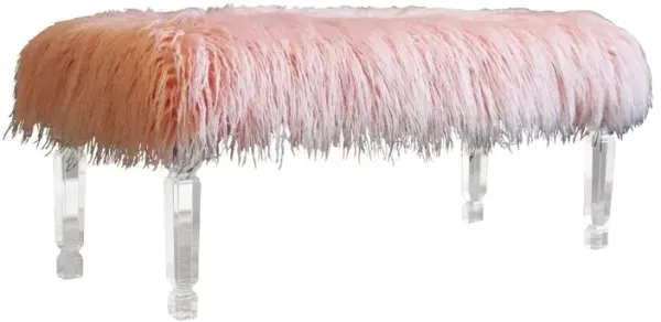 Best Quality Furniture Fur Bench with Acrylic Legs