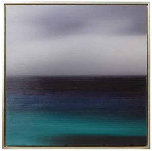 Gracie Mills Paulette Stormy Seaside Framed Canvas Wall Art