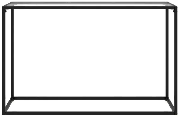 vidaXL Console Table Transparent 47.2"x13.8"x29.5" Tempered Glass