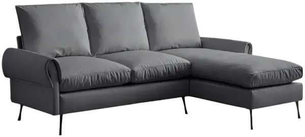 Modern L-Shaped Sectional Sofa Technical Fabric Couch with Reversible Chaise Lounge for Living Room