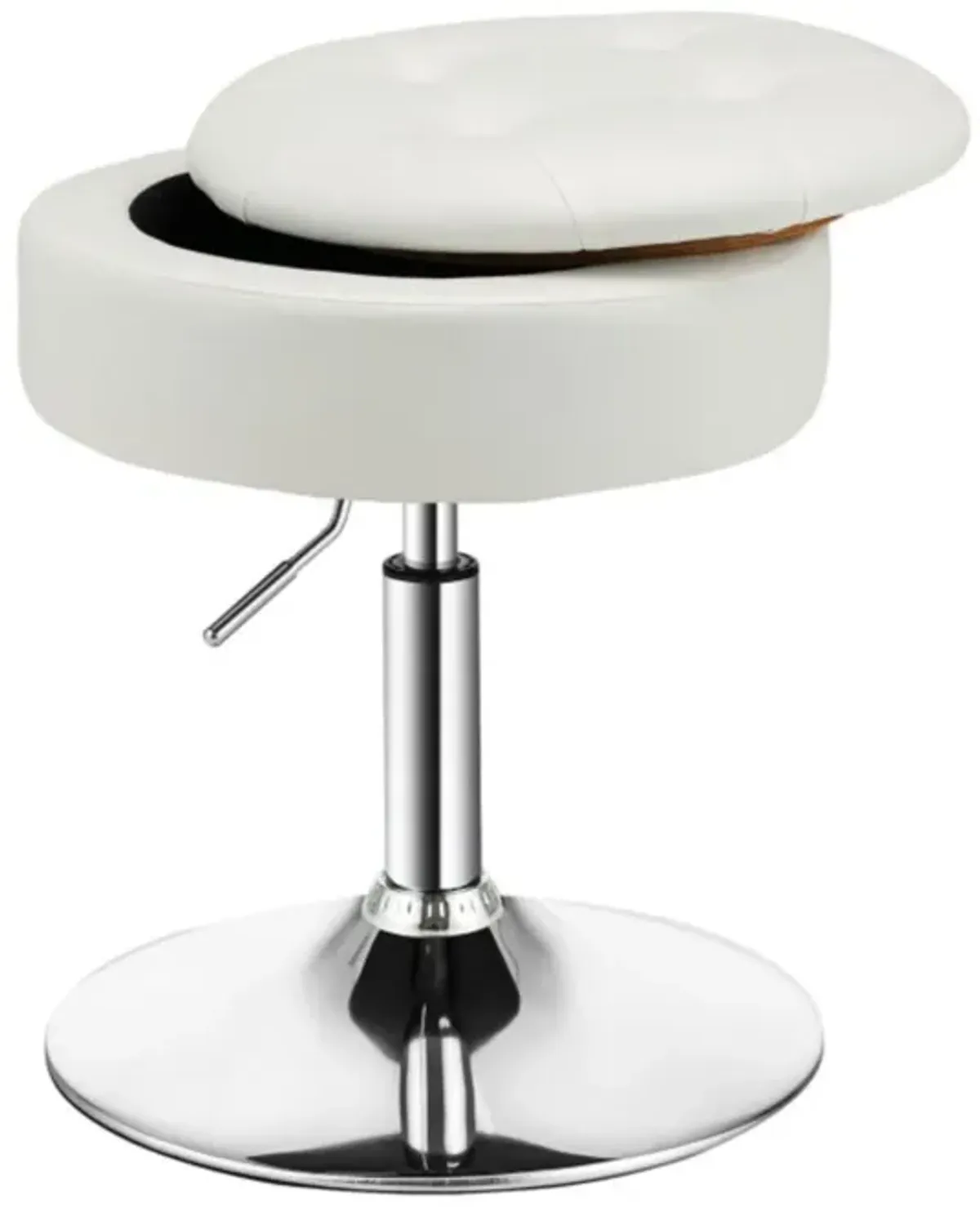 Hivvago Adjustable 360� Swivel Storage Vanity Stool with Removable Tray